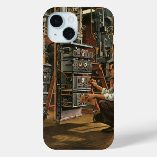 Funda Para iPhone 15 Equipo de reparación de técnicos de radio de negoc