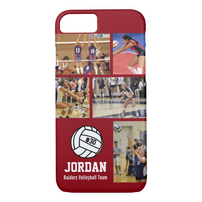 Funda De Case-Mate Para iPhone Equipo de voleibol fotográfico personalizado # (Reverso)