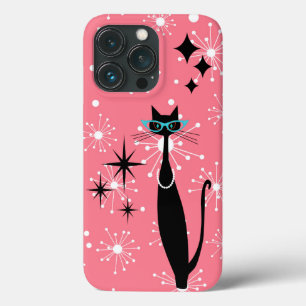 Funda Para iPhone 13 Pro Era atómica retro a mediados del siglo Moderno MCM