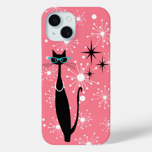 Funda Para iPhone 15 Era atómica retro a mediados del siglo Moderno MCM