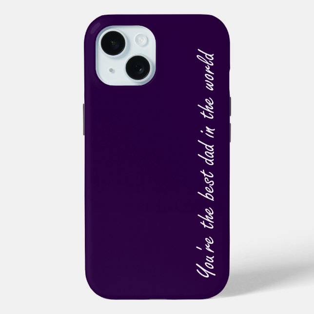 Funda De Case-Mate Para iPhone Eres el mejor papá del mundo - Violet - (Reverso )