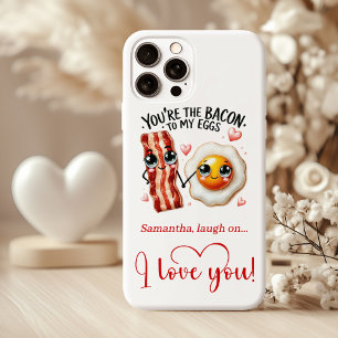 Funda Para iPhone 15 Mini Eres el tocino para mis huevos divertido Día de Sa