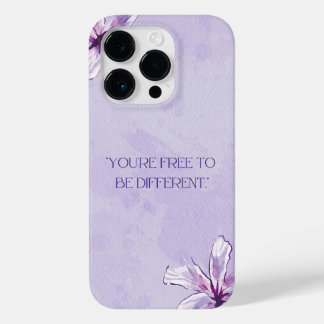 Funda Para iPhone 14 Pro De Case-Mate Eres libre de ser diferente de Purple Artsy