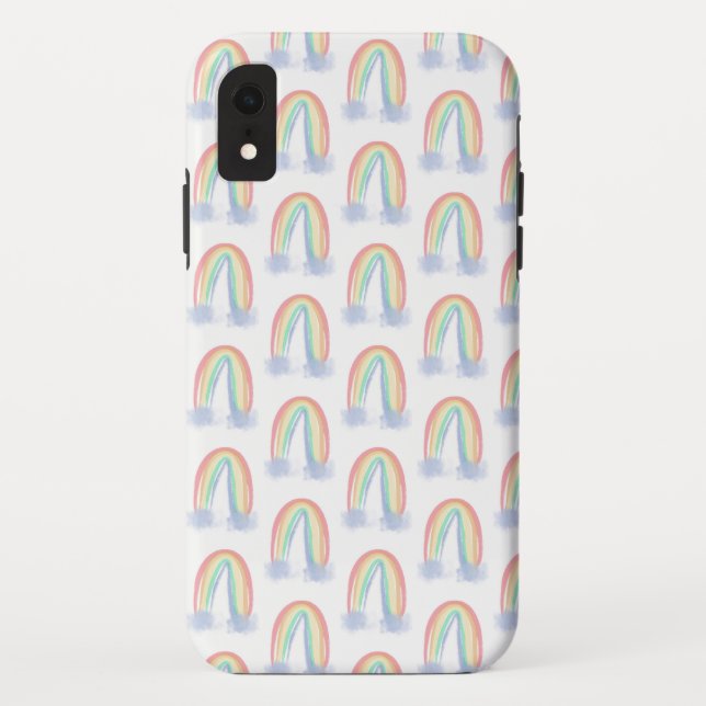 Funda De Case-Mate Para iPhone Eres mi sol acuarela pintada arcoíris (Reverso)