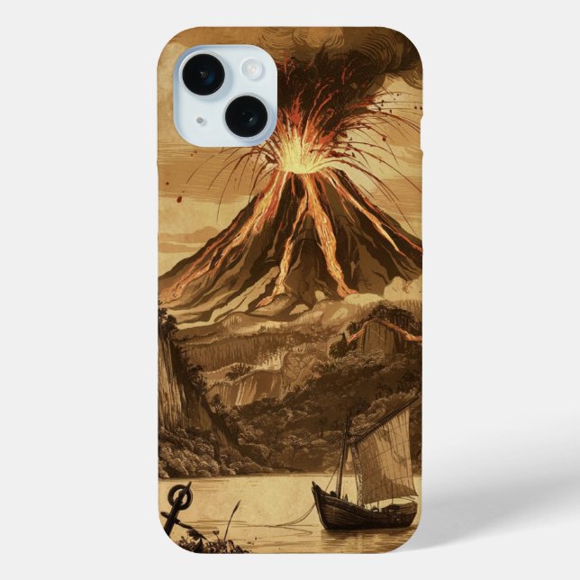 Funda De Case-Mate Para iPhone Erupción del volcán Lava (Reverso )
