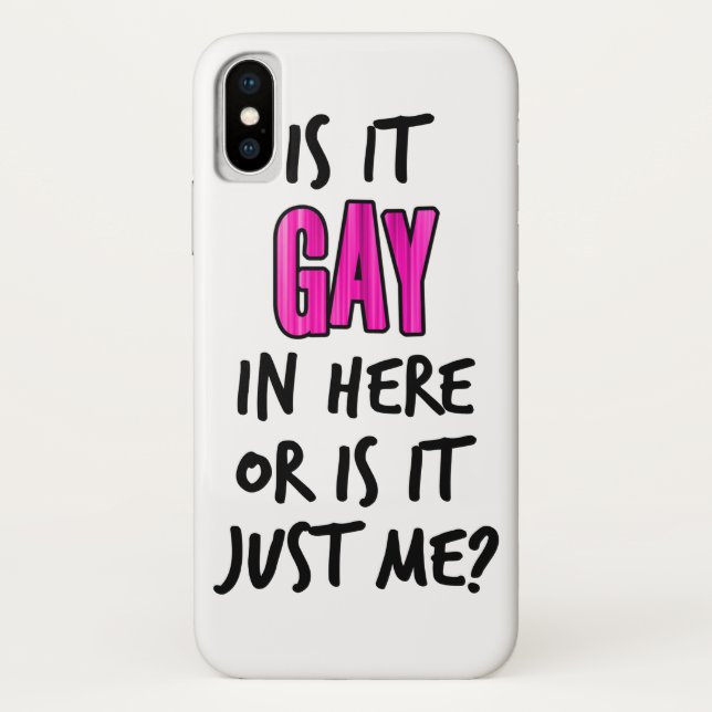 Funda De Case-Mate Para iPhone Es Gay Aquí (Reverso)