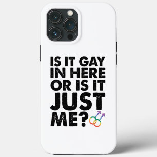 Funda Para iPhone 13 Pro Max ¿Es gay aquí dentro o soy solo yo LGBT Pride