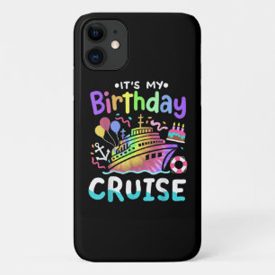 Funda Para iPhone 11 Es mi crucero de cumpleaños Tie Dye viaje de vacac