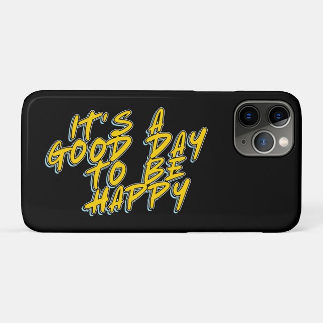 FUNDA DE Case-Mate PARA iPhone ES UN BUEN DÍA PARA SER FELIZ (Reverso (horizontal))