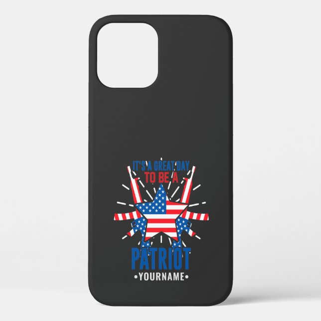 Funda De Case-Mate Para iPhone Es un gran día para ser patriota (Reverso )