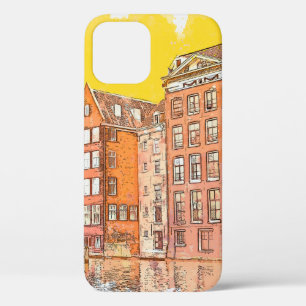 Funda Para iPhone 12 Esbozo acuarela o ilustracion de un