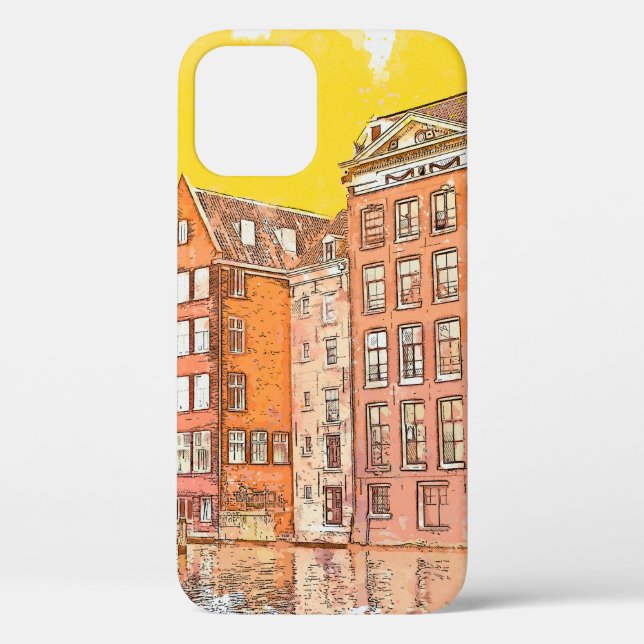Funda De Case-Mate Para iPhone Esbozo acuarela o ilustracion de un (Reverso )