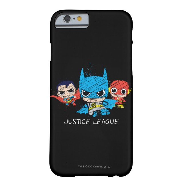 Funda De Case-Mate Para iPhone Esbozo de la Liga de la Justicia Mini (Reverso)