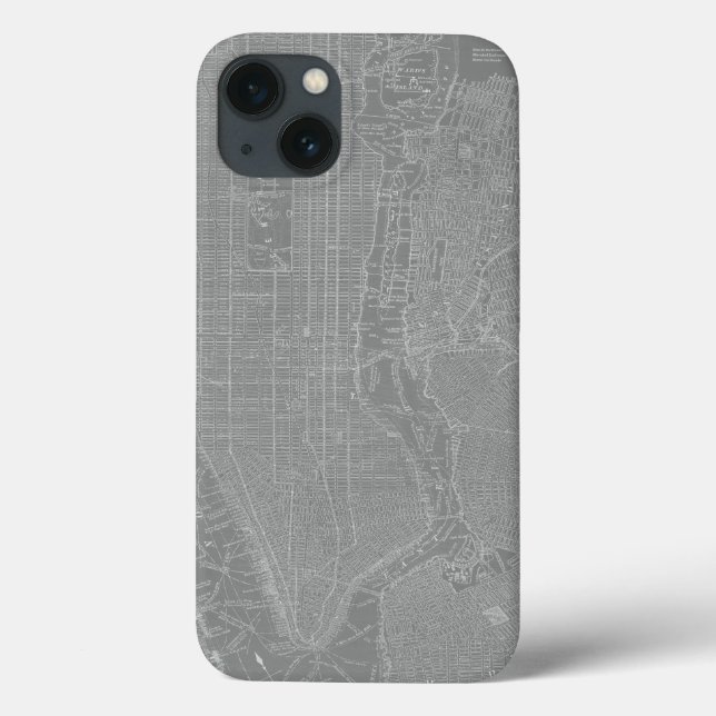 Funda De Case-Mate Para iPhone Esbozo del mapa de Nueva York (Reverso)