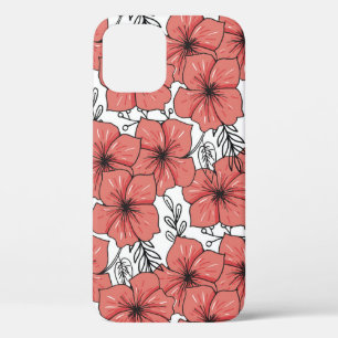 Funda Para iPhone 12 Esbozo Floral De Color Luminoso, Sin Maravillas.