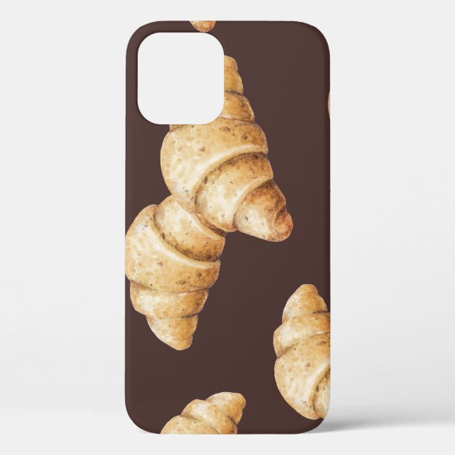 Funda De Case-Mate Para iPhone Esbozo: postres, pasteles en patrón. (Reverso )