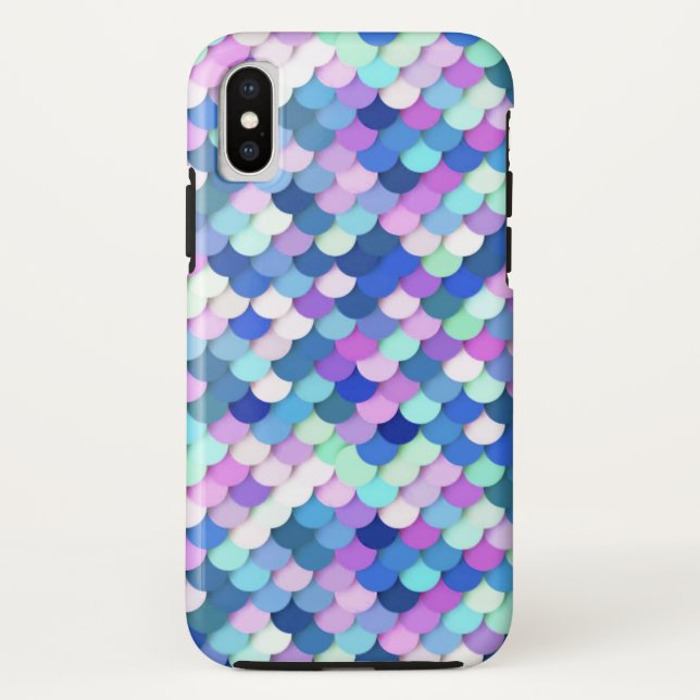 Funda De Case-Mate Para iPhone "Escala de dragón" - azul, orquídea y lavanda (Reverso)