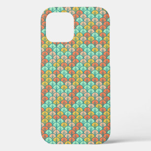 Funda Para iPhone 12 Escala de peces geométricos modernos y coloridos