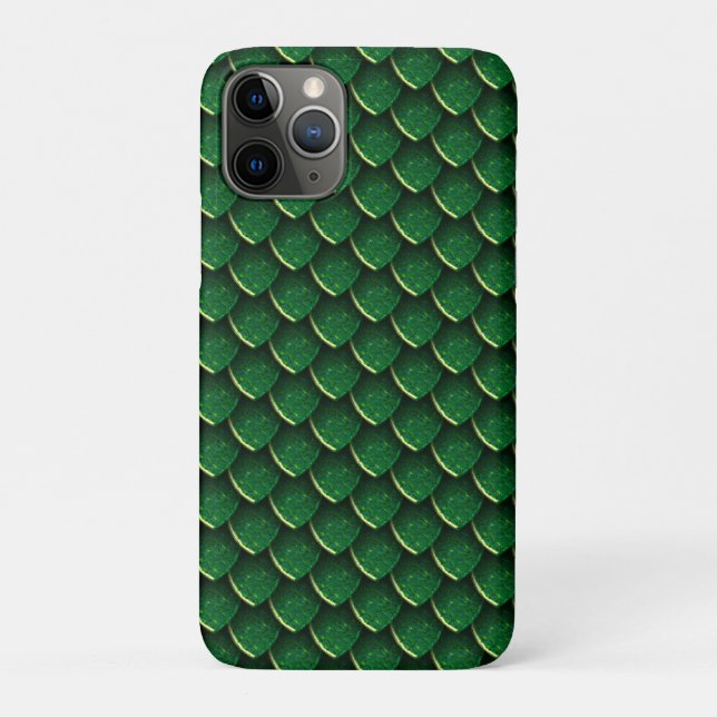 Funda De Case-Mate Para iPhone Escala del Dragón Verde (Reverso)