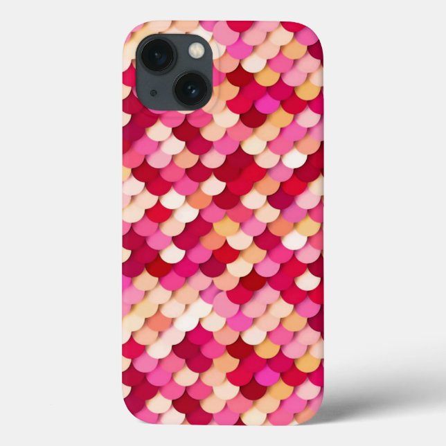 Funda De Case-Mate Para iPhone "Escalas de dragón" - magenta, rosa caliente y mel (Reverso)