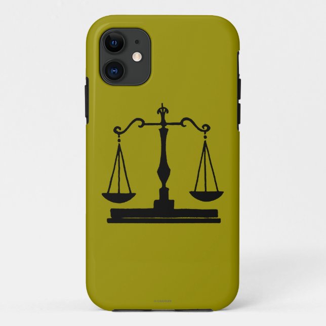 Funda De Case-Mate Para iPhone Escalas de la justicia (Reverso)