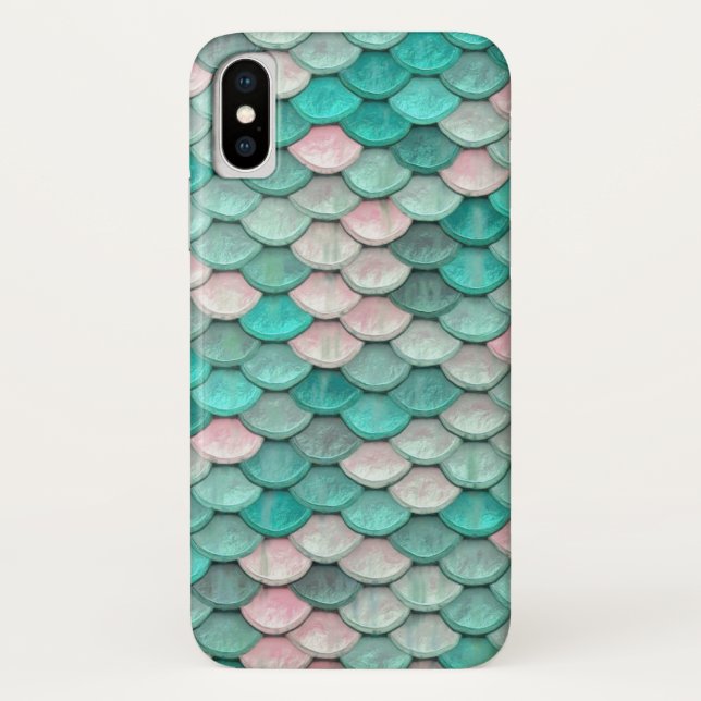 Funda De Case-Mate Para iPhone Escalas de peces brillantes Patrón de efectos Rosa (Reverso)