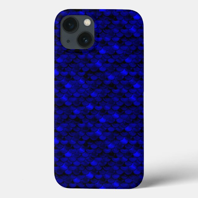 Funda De Case-Mate Para iPhone Escalas de sirena azul oscuro (Reverso)