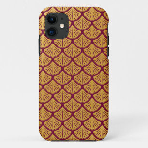 Funda Para iPhone 11 Escalas de sirenas Art Deco - Magenta