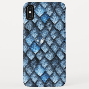 Funda Para iPhone XS Max Escalas del dragón/gemas azules