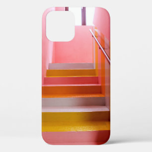 FUNDA PARA iPhone 12 ESCALERA DE MADERA BLANCA Y MARRÓN
