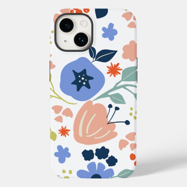Funda De Case-Mate Para iPhone Escándalo floral moderno (Reverso )