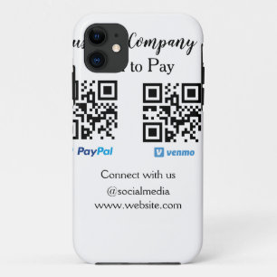 Funda Para iPhone 11 Escanear para pagar código q r paypal venmo agrega
