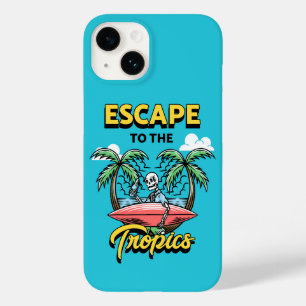 Funda Para iPhone 14 De Case-Mate Escape al Skeleton Surf Tropical