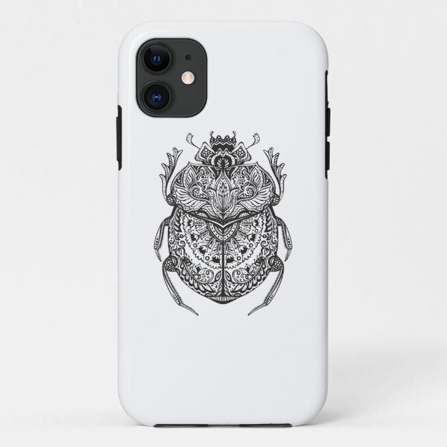 Funda De Case-Mate Para iPhone Escarabajo africano Zendoodle (Reverso)