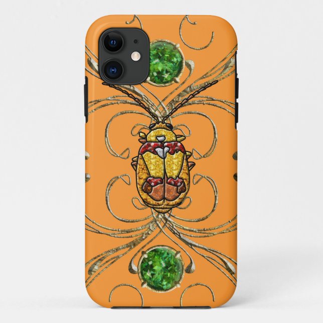 Funda De Case-Mate Para iPhone Escarabajo de hojas rojas (Reverso)