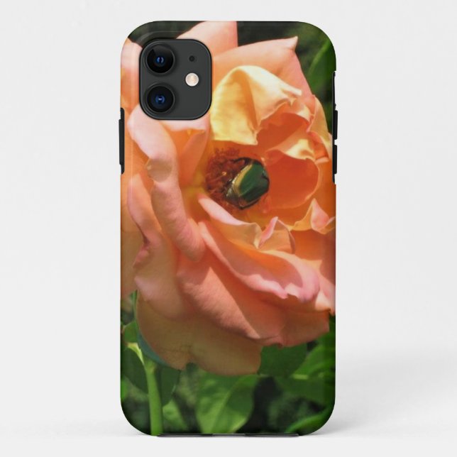 Funda De Case-Mate Para iPhone Escarabajo en un Rosa (Reverso)