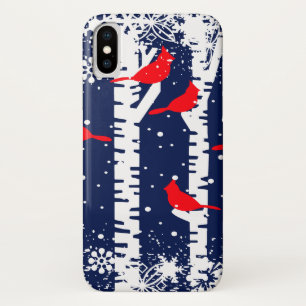 Funda Para iPhone X Escena Cardinal De Invierno