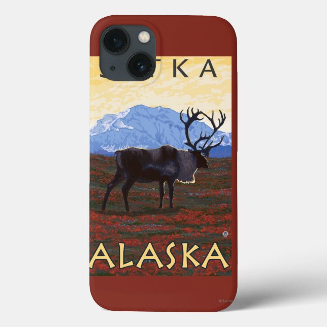 Funda De Case-Mate Para iPhone Escena Caribou - Sitka, Alaska (Reverso)