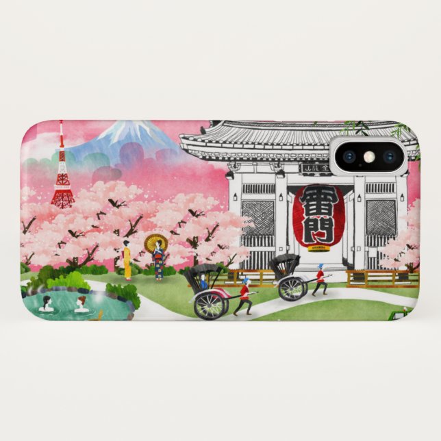 Funda De Case-Mate Para iPhone Escena de Japón (Reverso (horizontal))