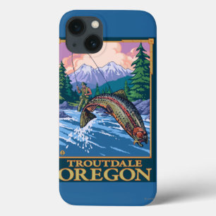 Funda Para iPhone 13 Escena de la pesca con mosca - Troutdale, Oregon
