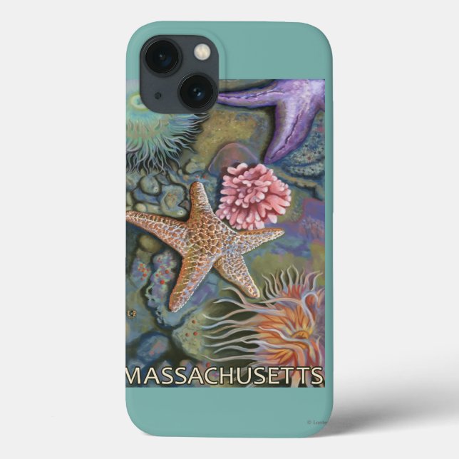 Funda De Case-Mate Para iPhone Escena de MassachusettsTidepool (Reverso)