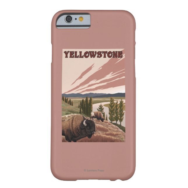 Funda De Case-Mate Para iPhone Escena de YellowstoneBison (Reverso)