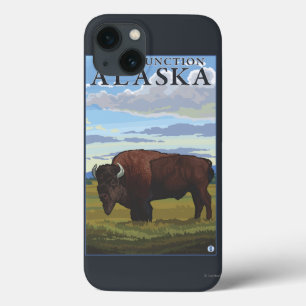 Funda Para iPhone 13 Escena del bisonte - empalme del delta, Alaska