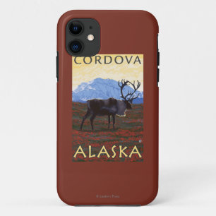 Funda Para iPhone 11 Escena del caribú - Cordova, Alaska