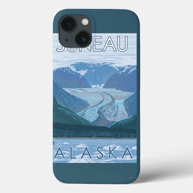 Funda De Case-Mate Para iPhone Escena glaciar - Juneau, Alaska (Reverso)