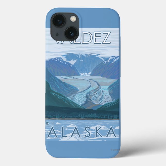Funda De Case-Mate Para iPhone Escena glaciar - Valdez, Alaska (Reverso)