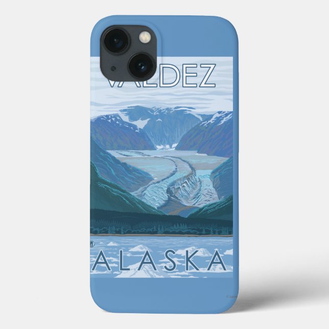 Funda De Case-Mate Para iPhone Escena glaciar - Valdez, Alaska (Reverso)