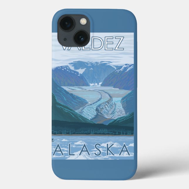 Funda De Case-Mate Para iPhone Escena glaciar - Valdez, Alaska (Reverso)