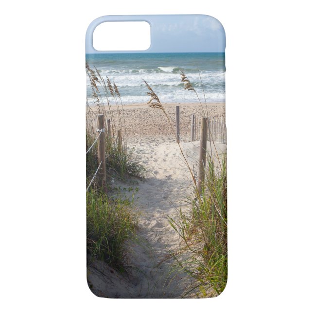Funda De Case-Mate Para iPhone Escena pacífica de la playa (Reverso)