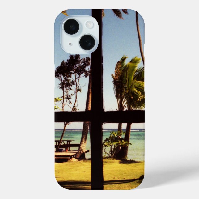 Funda De Case-Mate Para iPhone Escena tropical de Fiyi Beach iphcnm (Reverso )